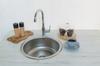 Kitchen sink tap, silver spout, U Dima