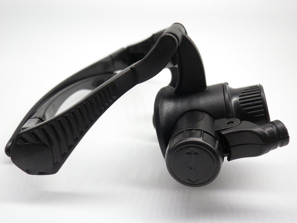 Glasses-style Magnifying Glass with LED Light, 10x, 15x, 20x, 25x Magnification, Interchangeable, for Watch Repair and Jewelry Appraisal (Single Eye)