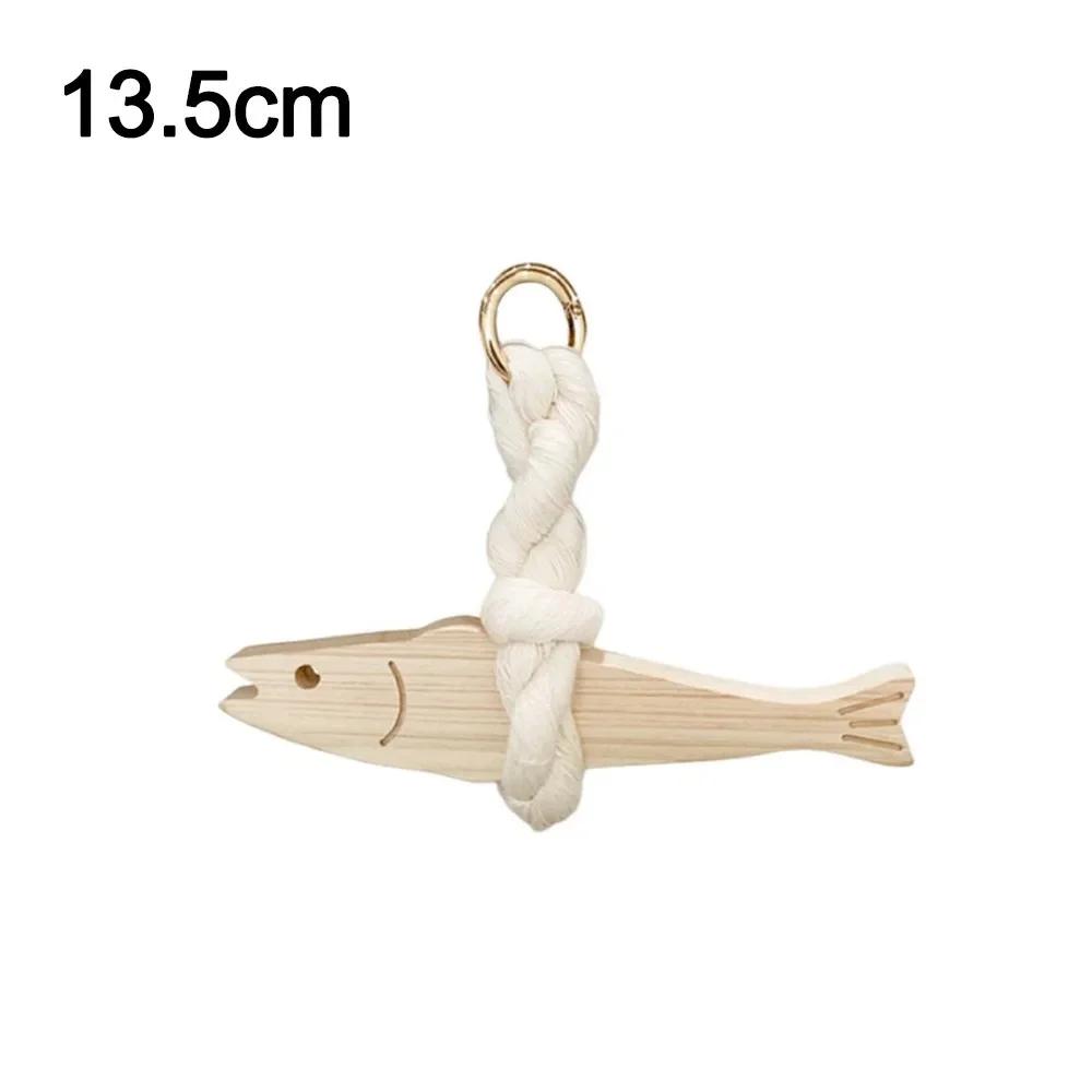 Funny Wooden Door Pendant Ultra-thin Fish Car Ornament Lightweight Saves Space Wall-mounting Fish Hangable Pollack Charm Crafts