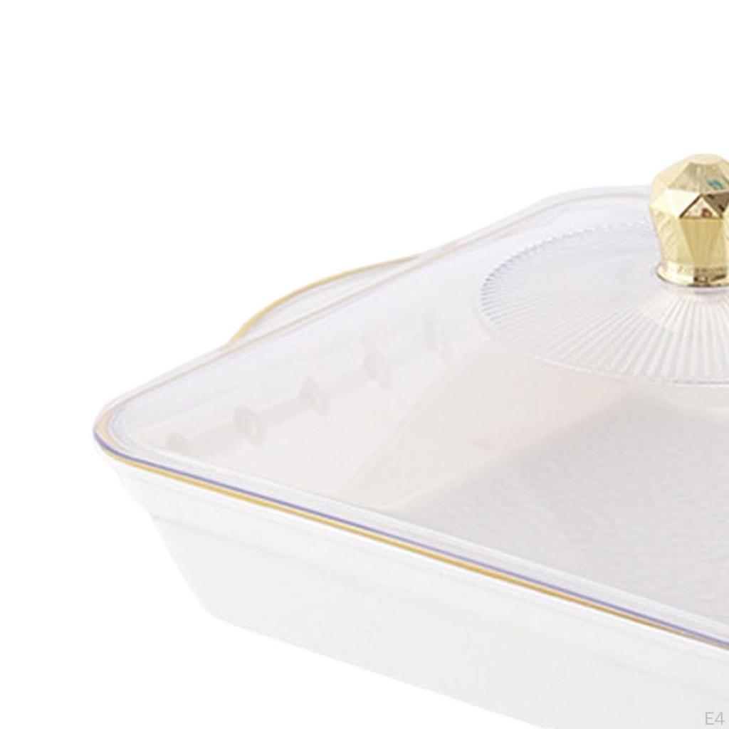 Fruit Bowl with Lid Decor Basket Contemporary Organizer Serving Plate Tray for