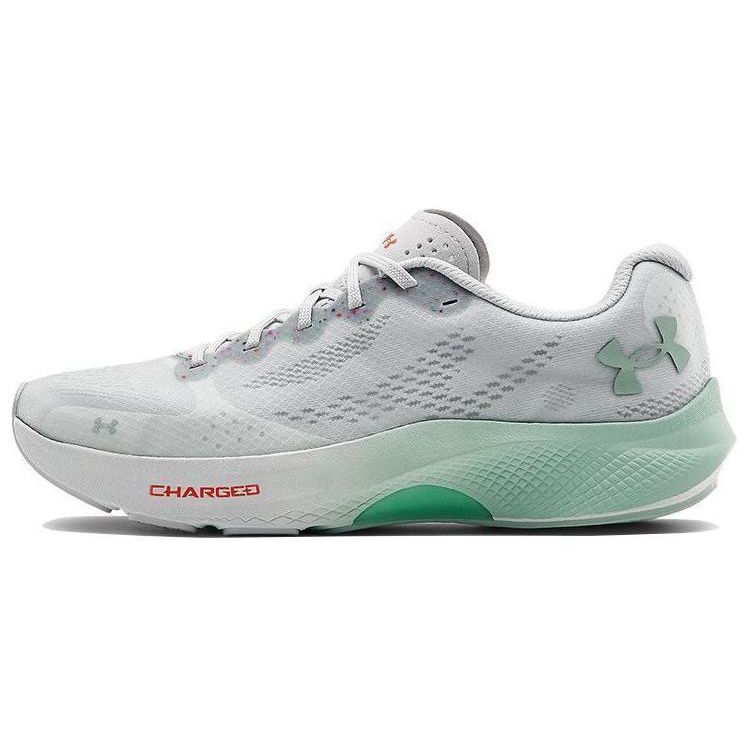 Under Armour Charged Pulse Breathable Comfortable Mesh Cushioning Low Top Running Shoes Women Sneaker Gray Green 3023024-103