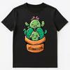 Funny Russian Language Writing Cute Cactus Hugging Unisex T-Shirt