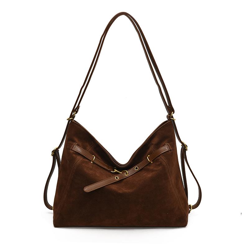 High Quality 4 In 1 Backpack Large Capacity PU Nubuck Leather Messenger Bag Versatile Shopping Bag for Women