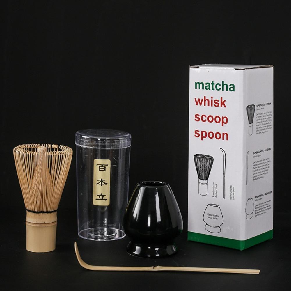 3 шт. японский чайный венчик для чая, подставка для венчика, набор ручной работы, блендер для матча, домашний
