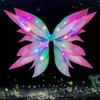 Очаровательные светящиеся крылья бабочки, светящийся костюм феи, подарок для косплея, универсальное светящееся крыло для девочек