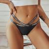 2Pcs/set Women Panties Sexy Thongs Cotton Underwear Letter G-string Panties Cross Belt Ladies Soft Low Waist Thongs Female Briefs Lingerie
