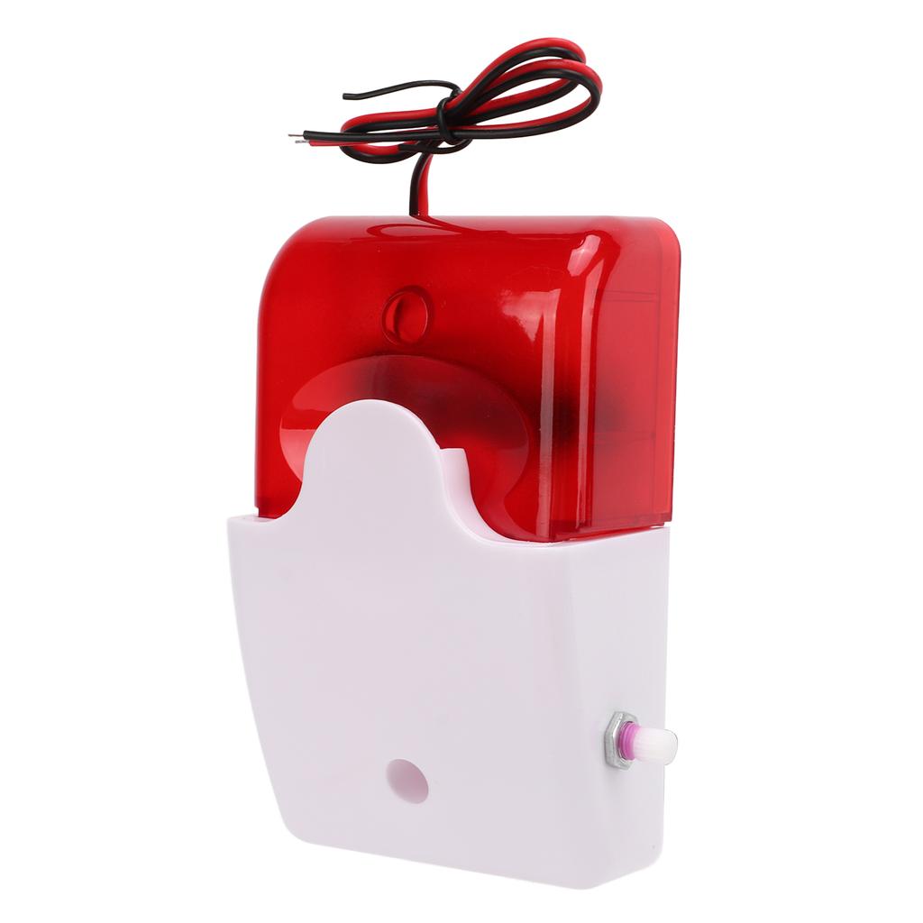 Sound Light Alarm Flash High Decibel Adjustable Impact Resistant Security Warning Device12V