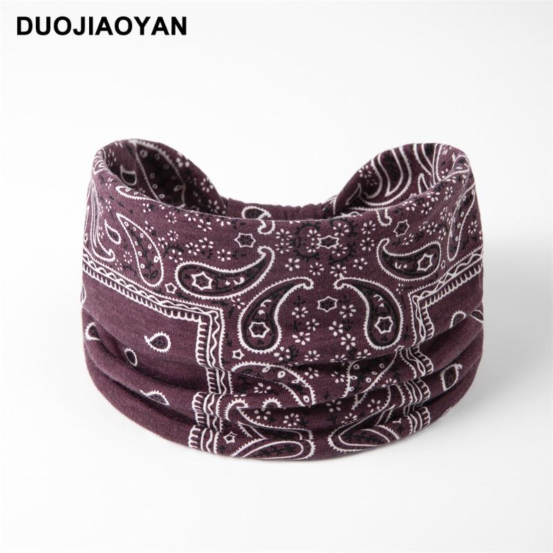 Эластичная повязка на голову для йоги с узлом пейсли – Европейский и американский стиль