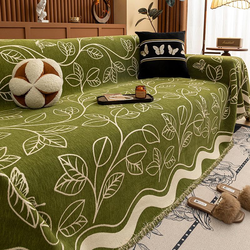 Новое полотенце-накидка на диван 2025 года, универсальное для всех сезонов, с ощущением легкой роскоши и высокого класса, целое нескользящее и защищающее от царапин когтями кошек одеяло