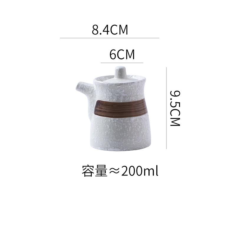 Керамическая банка для приправ в японском стиле, креативная бутылка для приправ, банка для соуса, масла, уксуса, бутылка для чили, кухонный инструмент для приправ