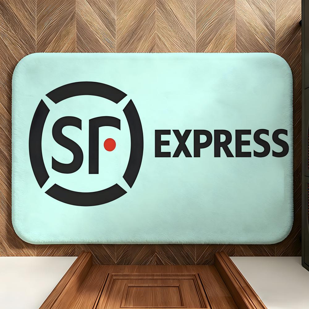 Logistics S-SF E-Express Floor Mat Soft Flannel Entrance Door Mat Non Slip Absorbent Bathroom Bedroom Floor Rug