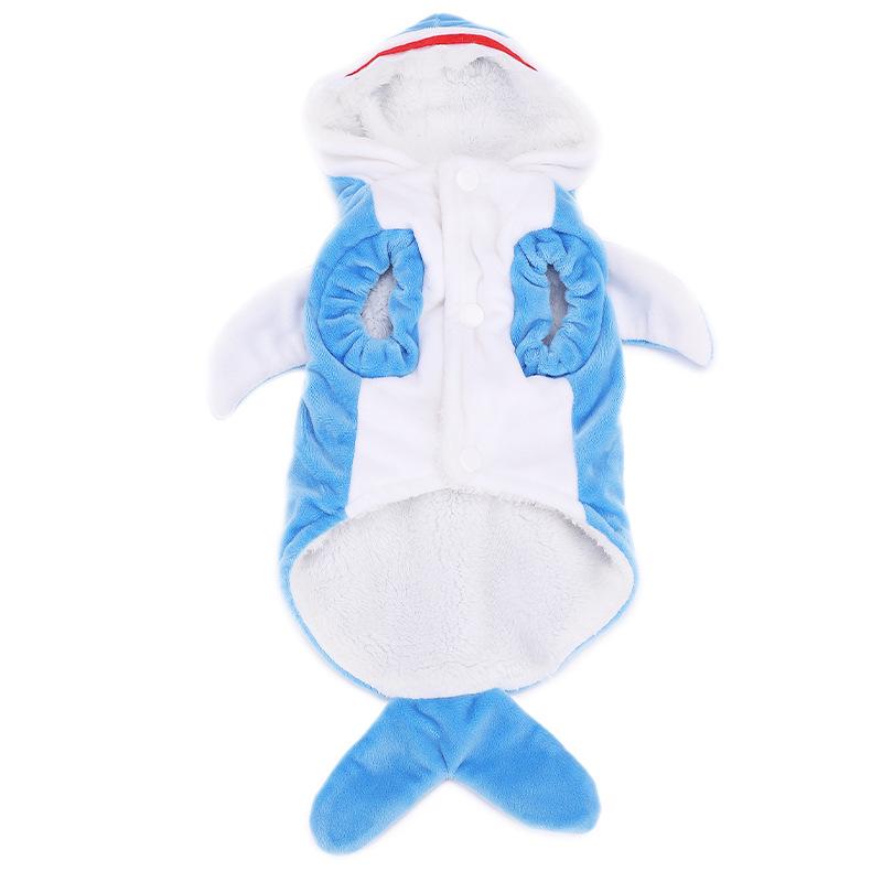 Three-Dimensional Shark Dog Costume for Halloween - Autumn/Winter Pet Apparel