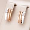 Square Fashion Hollow Gold Silver Color Drop Earrings Women Statement Jewelry Trendy Zircon Accessories