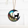 Dog Memorial Suncatcher with Lanyard Personalized Handcrafted Pet Loss Sun Catcher Hanging Pendant Sympathy Gift