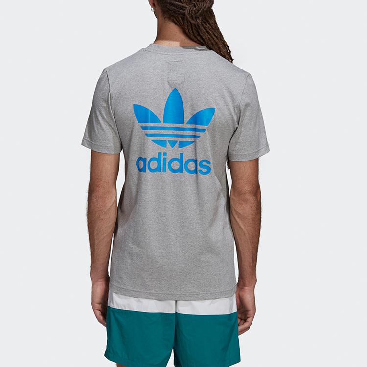 Adidas Футболка с коротким рукавом Originals X Noah Trefoil Collaboration, мужские топы, серая GE1262