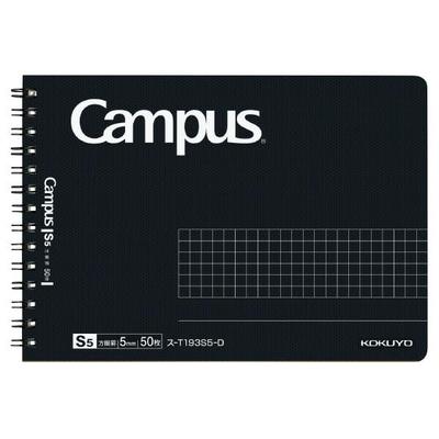 KOKUYO Campus Twin Ring Notebook для взрослых Campus Half Size Grid B6 Deformation Black 50 листов S-T193S5-D