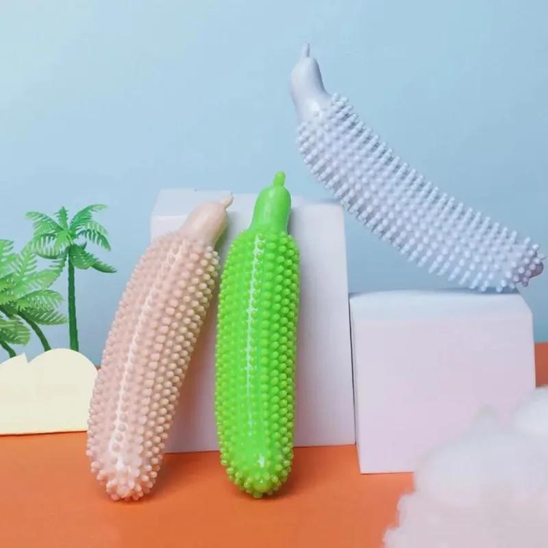 Палочка для чистки зубов для собак, форма огурца, устойчивая к укусам, жевательная игрушка из ТПЭ для собак, износостойкая, молярная палочка для питомцев, чистка зубов