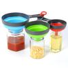 3Pcs/set Canning Funnels For Kitchen Use Silicone Collapsible Kitchen Wide Mouth Funnel Set For Jars