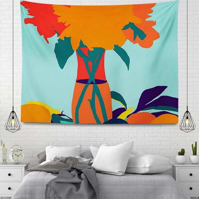 Простой узор Растение Декоративный гобелен Дом Стена Гостиная Офис Декоративный гобелен
