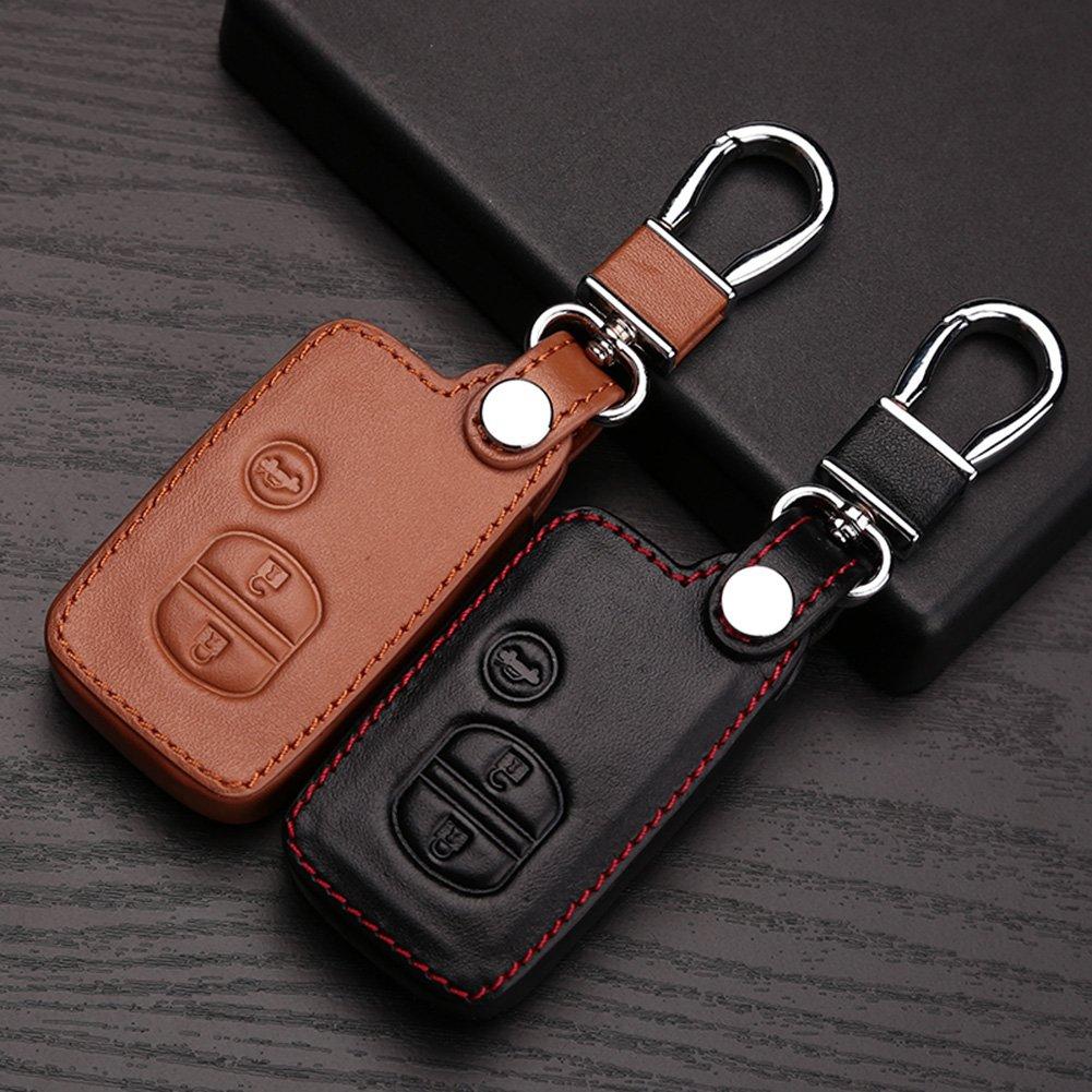 [EMY] Чехол для смарт-ключа Toyota, Держатель для ключей, Aqua Vitz, Corolla Prius и т.д., Коричневый