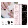 6 Grid Nail Art Jewelry Three-Dimensional Abs Resin Five-Petal Flower Nail Art Jewelry Mixed Color Mixed