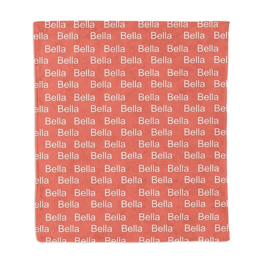 Custom Name Flannel Baby Blanket Personalized Blanket Choose Color Font Home Decor Sofa Blanket Kid Blanket Birthday Gifts