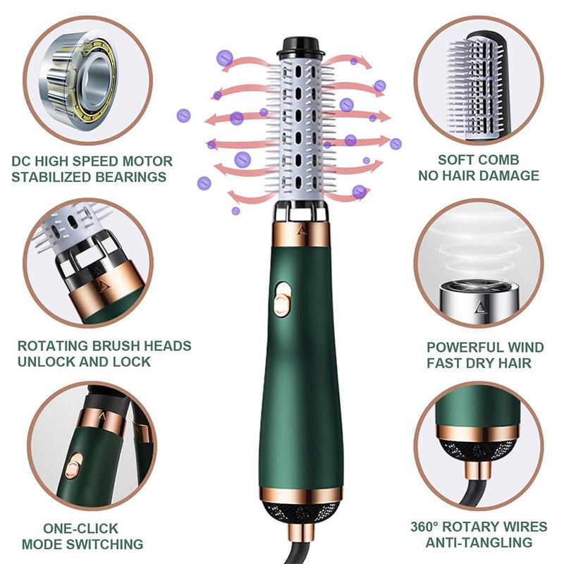 Hair Dryer Comb Hot Air Curling For Hair Roller Blow Dryer Ionic Hair Straightening Brush Quick Dry Hair Curler Curling Iron