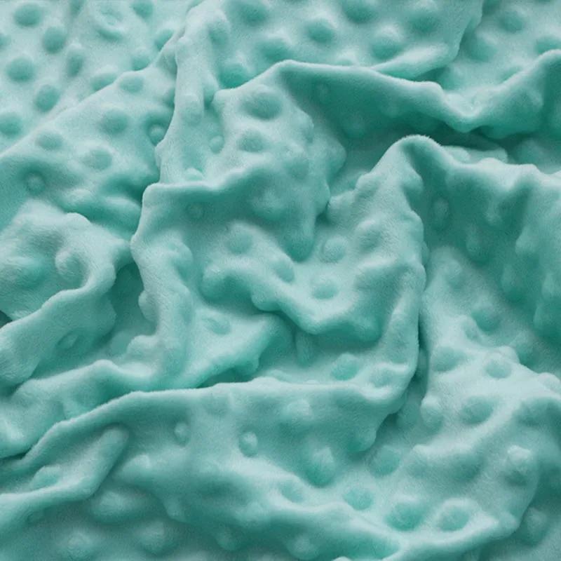 1 Yard Super Soft Minky Dot Fabric Sewing Baby Blanket Toys Material Antipilling Eco-Friendly Polyester Handwork Plush Fabric