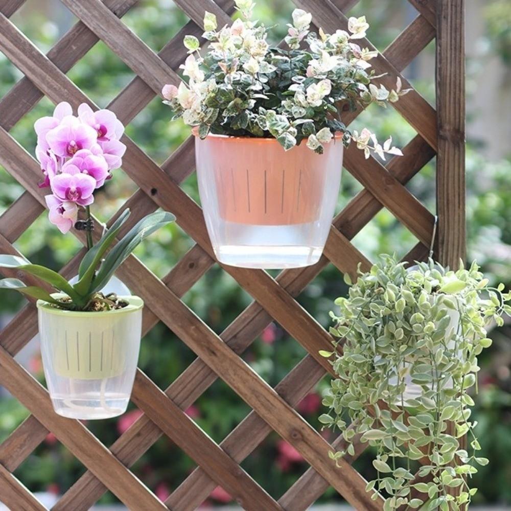 Ventilated Self Watering Flower Pots Space Saving Flower Planter Lazy Plant Pot Garden Supplies
