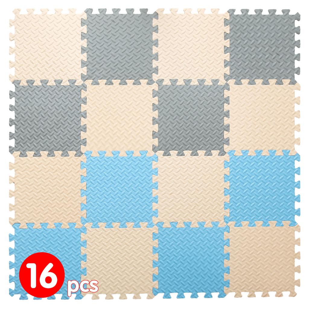 Толстый квадратный коврик-пазл 0,4 дюйма / 16 шт., 30*30 см, коврик для игр из ЭВА-пены для детской комнаты, Красный/Желтый/Синий/Зеленый