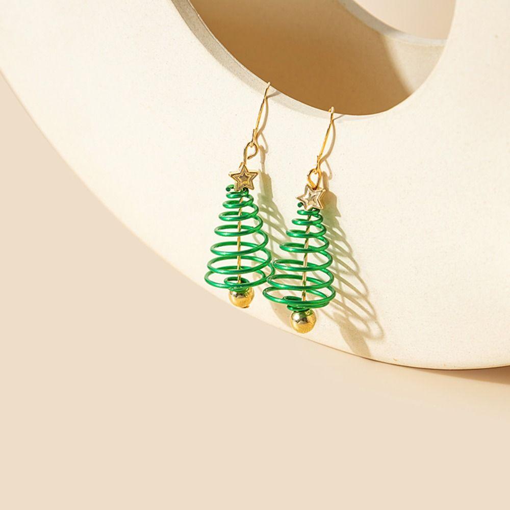 Bell Retro Elk Personality Women Earrings Snowman Earrings Christmas Gift New Year Drop Earrings