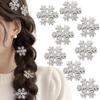 Super Flash High-end Diamond-studded Christmas Snowflake Hairpin Full of Diamond Metal Bangs Clip Hairpin Hair Accessories