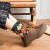 Women's Autumn Winter Socks  Fashion Rhombus Thickened Warm Socks Women Mid-tube Socks