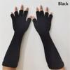 Unisex Warm Knitted Half Finger Gloves Work Gloves Elbow Long Arm Warmers