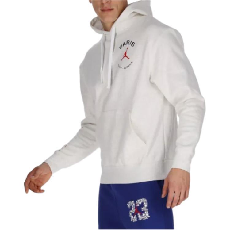 Jordan Sweatshirts Men's White Hooded Moderate Other (Unisex) Sweatshirts DJ0395 051