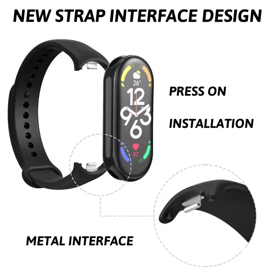 НОВЫЙ Ремешок Аксессуары Силиконовый Ремешок для Xiaomi Mi Band 10 9 8 Сменный Браслет для Xiaomi Mi Band 10 Спортивный Наручный Ремешок