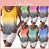Элегантный женский безрукавный градиентный жилет, майка для непринужденного летнего стиля