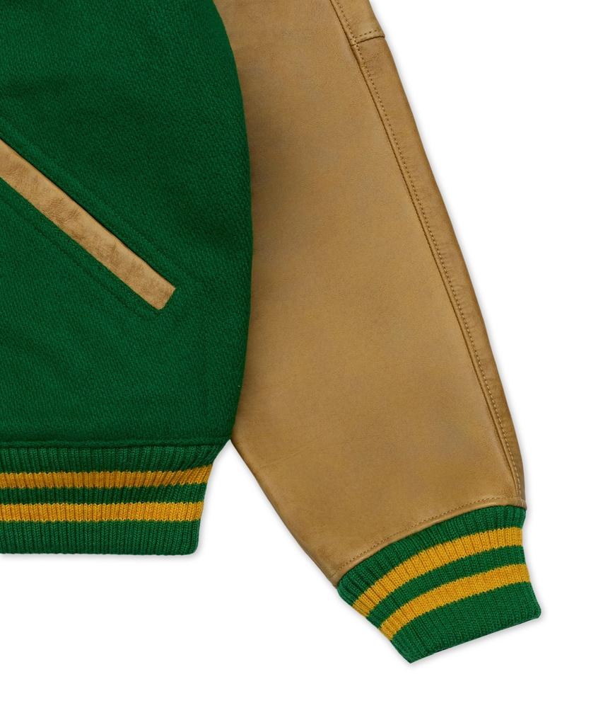 Polo Ralph Lauren Vintage Style Letterman Jacket - Green