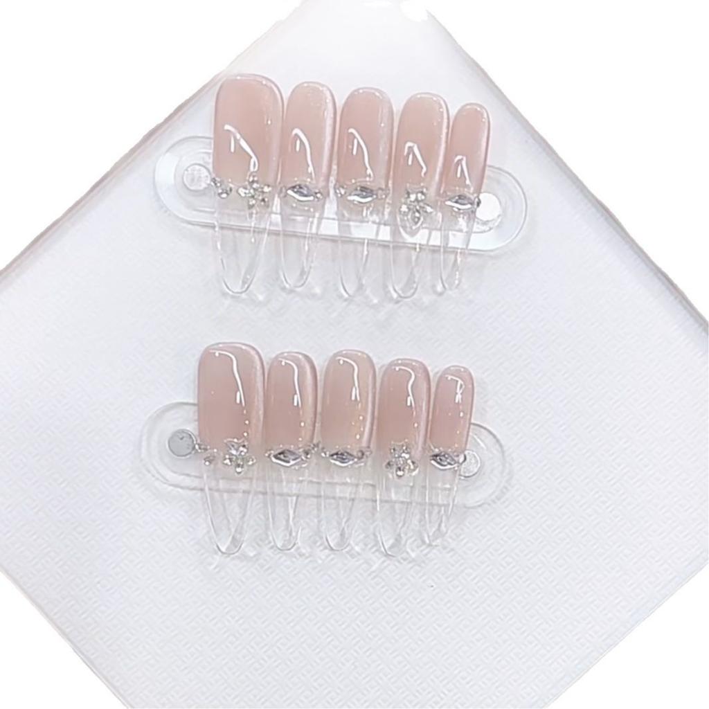 Handmade Phototherapy Wear Armor Ice Crystals: Tear-long Thin Dog and Cat Eyes Finished Manicure Patch