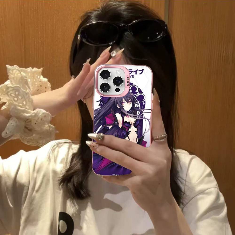 Мультяшный чехол для телефона Date A Live для IPhone 17 16 15 14 13 12 11 Pro MAX Матовый противоударный задний чехол Защита от падения Матовая крышка