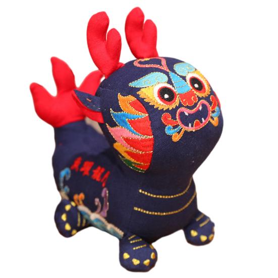 2024 год талисман дракон плюшевая кукла кулон китайский народный стиль вышивка милый знак зодиака