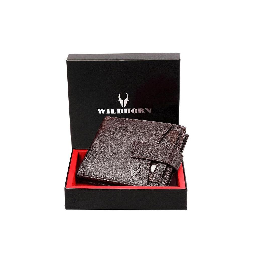 Черный кожаный кошелек для мужчин WildHorn