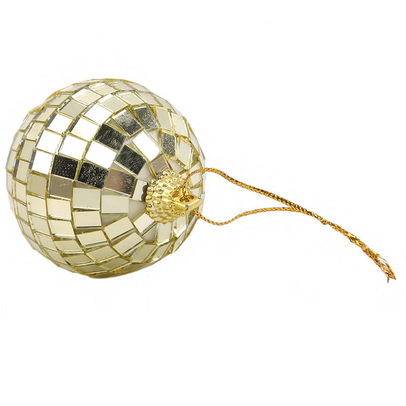 3см 6шт Зеркальные шары Вечеринка Блестящий шар Зеркальный Рождественский Лазерный Светоотражающий Стеклянный шар Диско Рождественская елка Украшения для дома