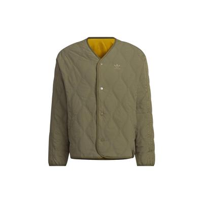 Adidas Оригинальная двусторонняя стеганая куртка Yong Chun Series Toc, унисекс, оливково-зеленая, IZ1534