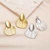 Punk Alloy Irregular Geometric Stud Earrings For Women Simple Gold Silver Color Earrings Fashion Party Jewelry