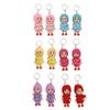 12 Pcs Mini Doll Keychain Lovely Tiny Dolls Keychain Portable Handbag Key Ring for Birthday Gift