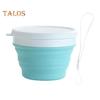 Silicone Collapsible Travel Cup Set 550/350/200/100/950ML Folding Camping Cup Bowl Expandable Drinking Cup with Lids Odorless Kitchen Tools for