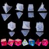 7 Shapes Dice Fillet Square Triangle Epoxy Mold Dice Digital Game Silicone Mould