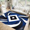 Hamburger SV Football Design Crystal Velvet Carpet Cozy Non?Slip Printed Rug For Bedroom Living Room Entrance