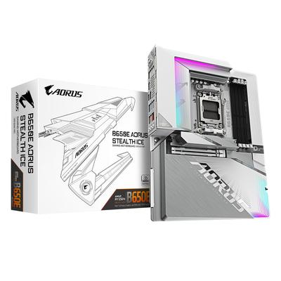 Gigabyte Задняя плата B650E AORUS STEALTH ICE совместима с процессорами серии AMD Ryzen Socket AM5 DDR5 ATX материнская плата B650E A STEALTH ICE MB6539
